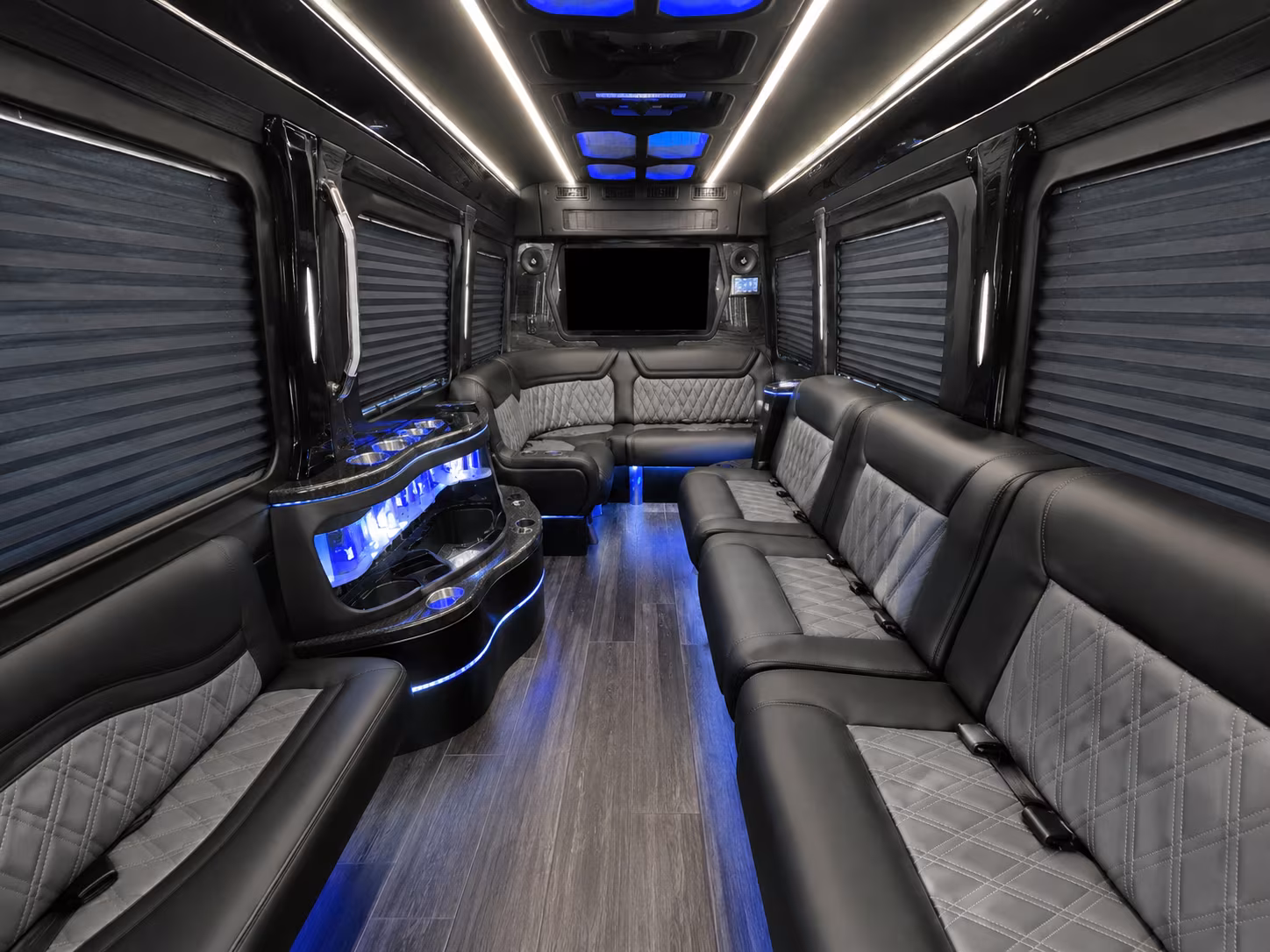 yuma 40 passenger party bus interior
